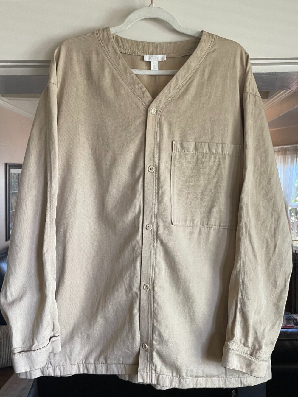 Men's COS Tan Lightweight Shacket - L